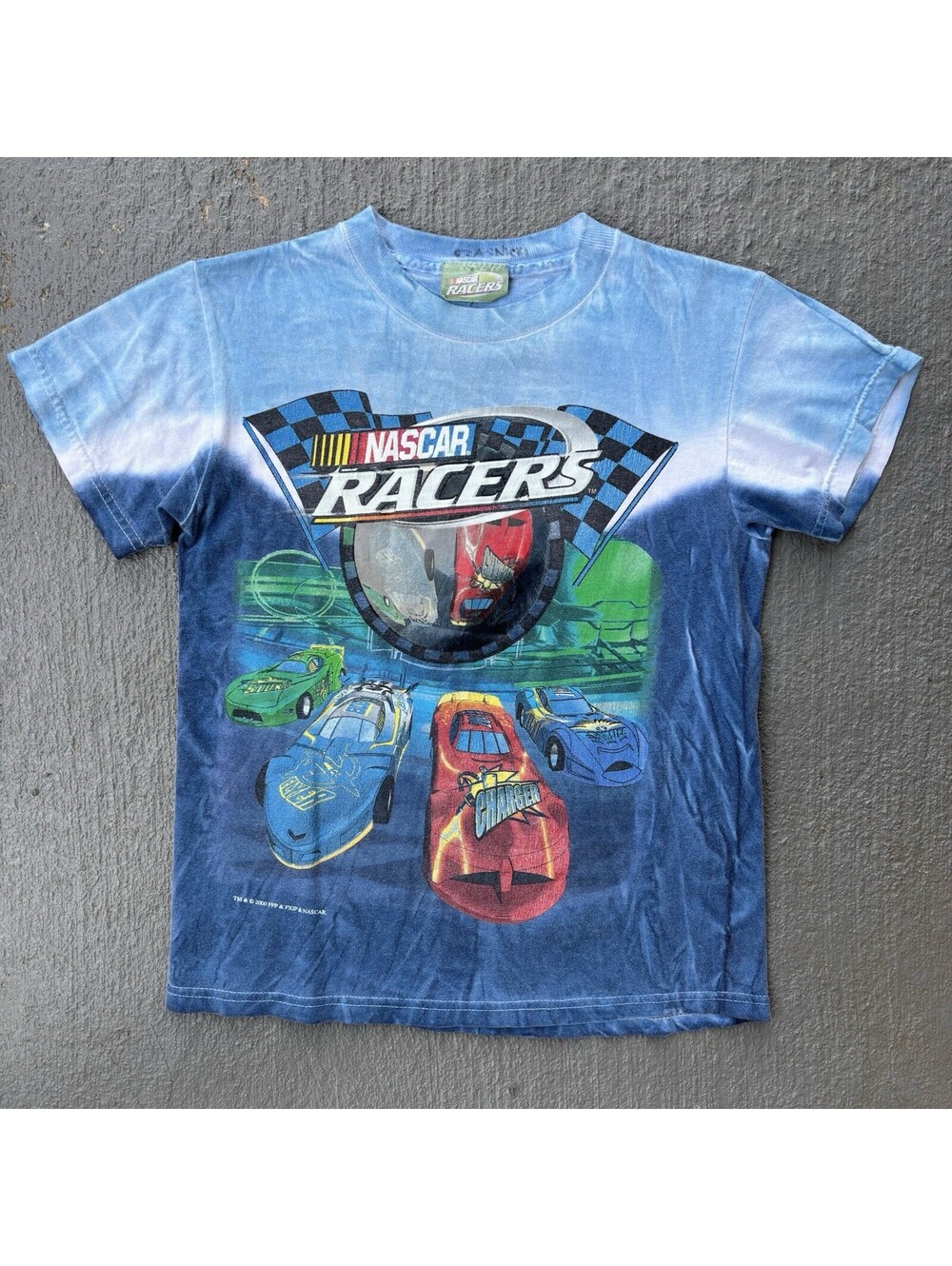 Vintage 2000 NASCAR Racers Tie Dye Shirt YOUTH Medium 10-12